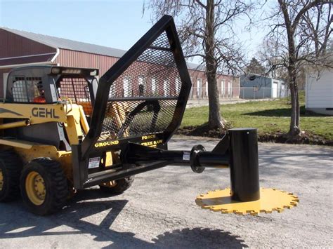 skid steer rotating tree saw|saw attachment for skid steer.